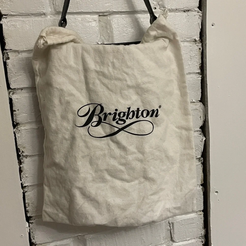 Brighton Black Embossed Patent Leather Shoulder Bag - Picture 8 of 11